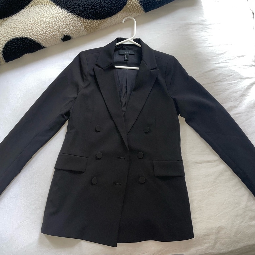 Black blazer double breasted